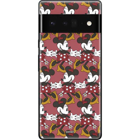 Disney Minnie Mouse Dancing Pattern Google Pixel 6 Pro Skin
